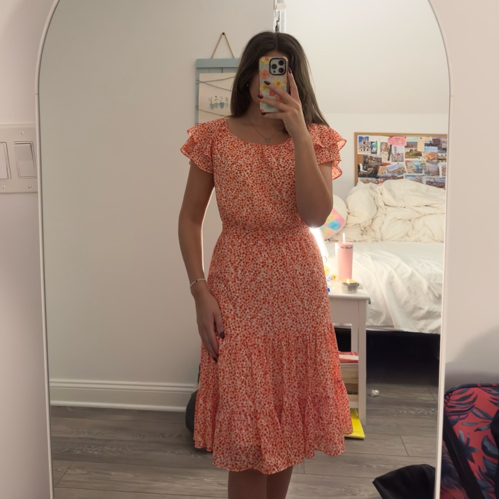 J.CREW Chiffon Floral Dress